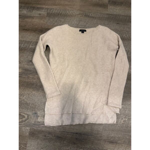 Women's Saks Fifth Avenue Beige Oatmeal Cashmere Sweater S/P